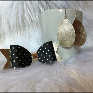 Mommy and me earring and bow set